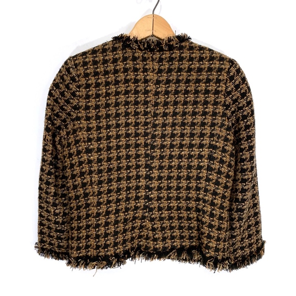 Brown Tweed 3/4 Sleeve Blazer - Picture 8 of 8